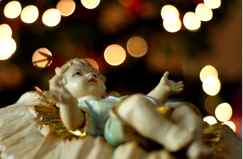 jul,DOF,bokeh,julbelysning,krubba,yuletideseason