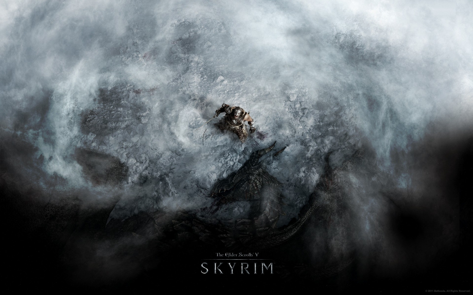 видео игри, сняг, дракон, атмосфера, The Elder Scrolls V Skyrim, облак, вълна, тъмнина, 1920x1200 пиксела, атмосферно явление, компютър тапети, атмосфера на Земята, геоложки феномен