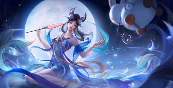 Honor of Kings,game characters,fantasy art,fantasy girl,Asian,dark hair