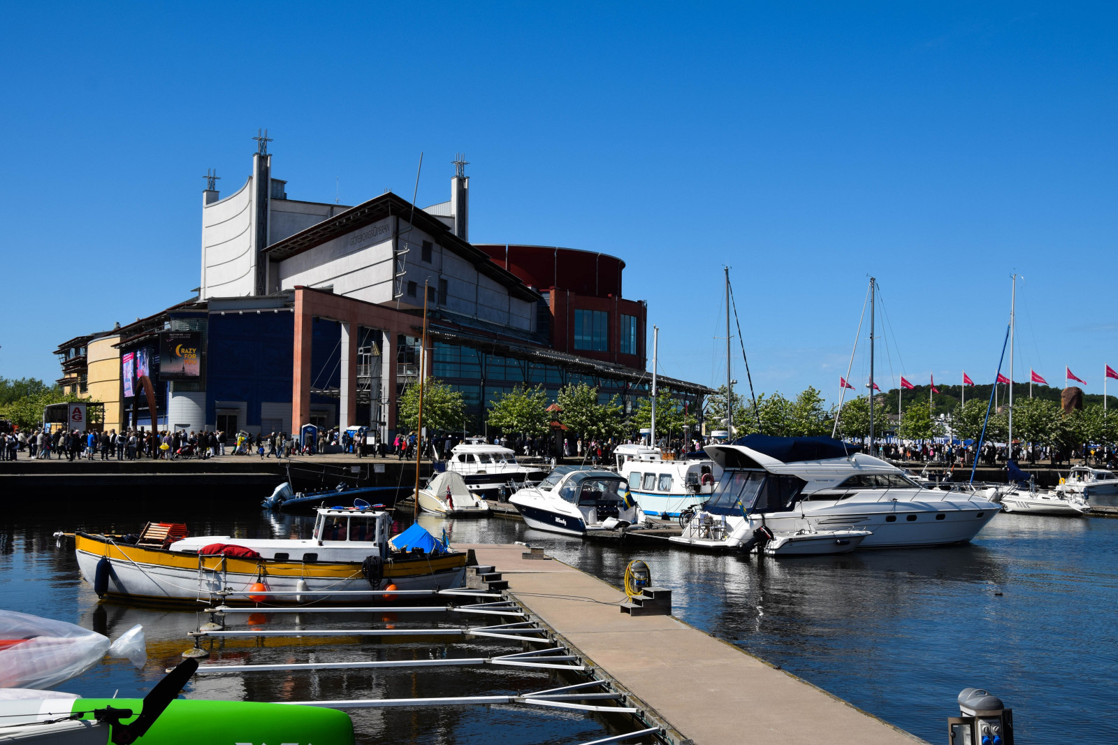 barca, mare, paesaggio urbano, baia, acqua, veicolo, costa, ponte, porto, cittadina, bacino, canale, vacanza, Marina, barche, porta, lillabommen, g teborgsoperan, Teatro dell'opera, Riva del fiume, canottaggio, corso d'acqua