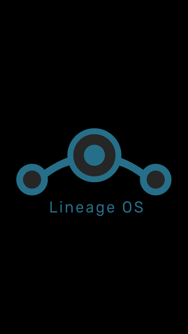 Lineage OS,просто фон,минимализъм,текст,лого,кръг