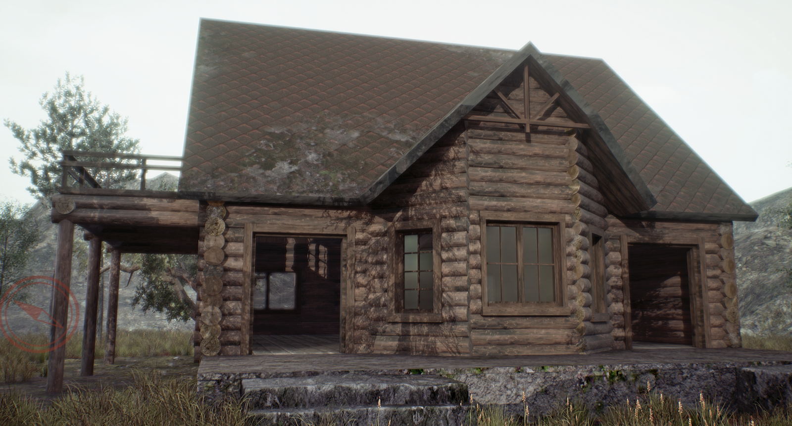 bygning, træ, CGI, hus, hytte, kapel, sommerhus, Unreal Engine 4, skur, Archviz, ejendom, hjem, facade, stuehus, sted for tilbedelse, udendørs struktur, ejendom, bjælkehytte