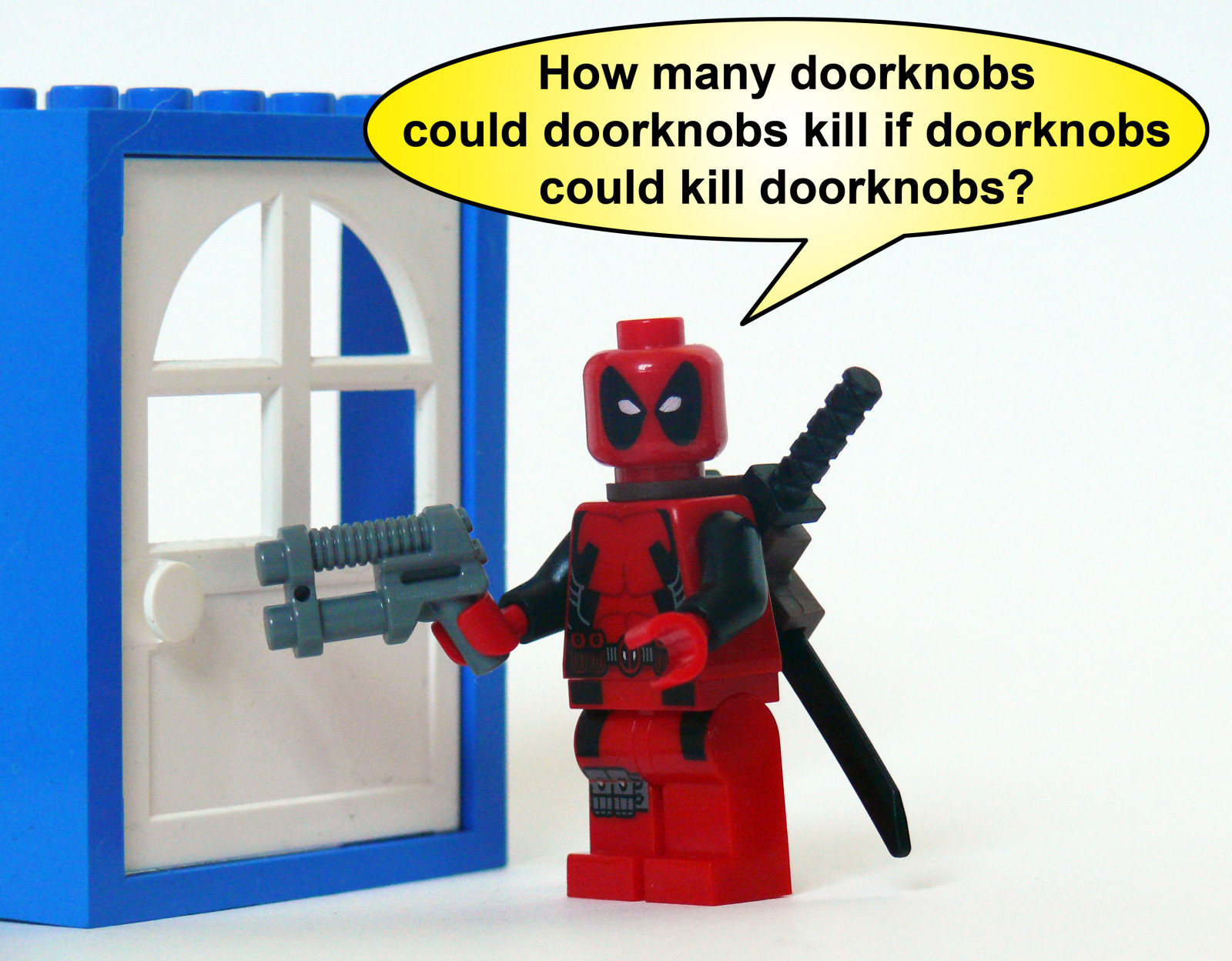 dveře, jazyk, legrační, zabít, LEGO, filozofie, super, xmen, zbraně, hrdinové, zázrak, motovidlo, licencí, Dveřní klíče, Deadpool