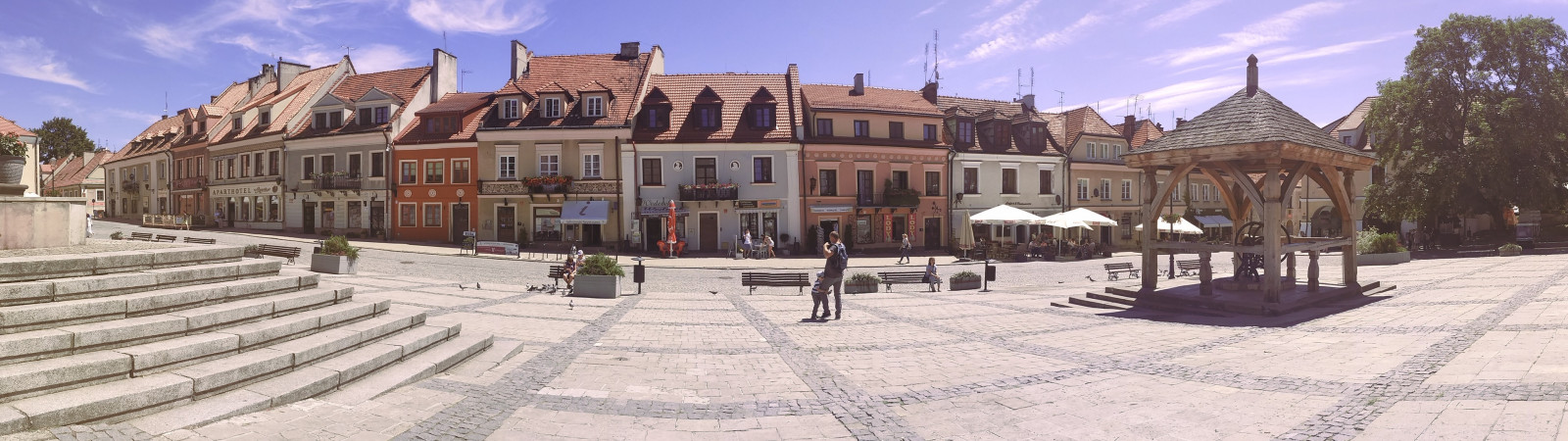 3840x1080 px, ตลาด, โปแลนด์, Sandomierz, เมือง