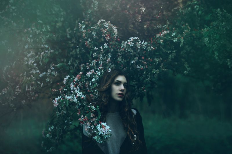 slunečnímu záření, les, ženy venku, ženy, model, fantasy dívky slunečnímu záření, les, ženy venku, ženy, model, fantasy dívky