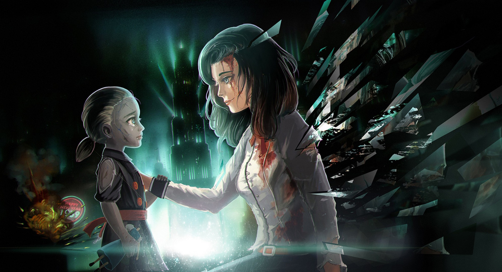 Wallpaper : video games, anime, BioShock Infinite, midnight, stage ...
