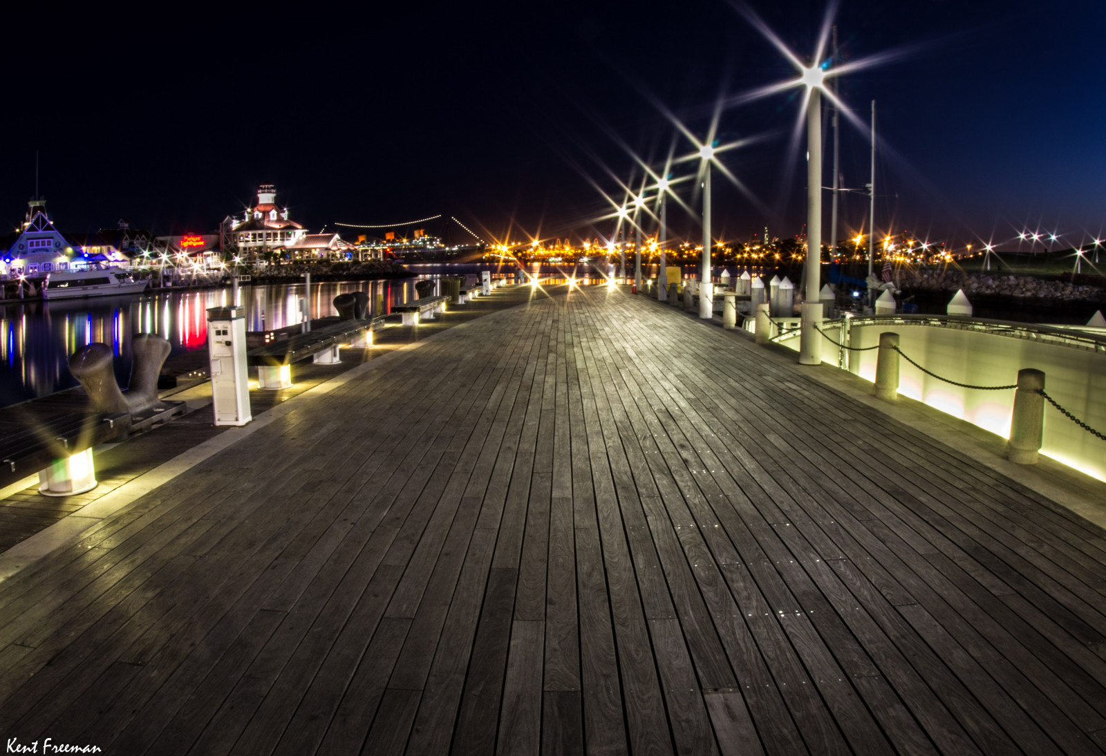 Wallpaper street light, cityscape, night, beach, evening, bridge
