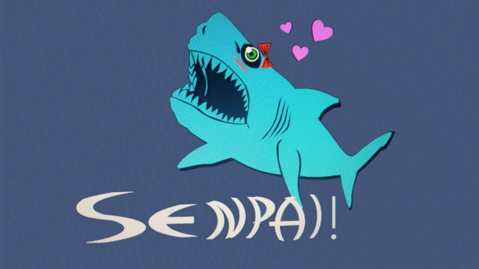 ilustrace, žralok, logo, modrý, kreslená pohádka, tsundere, dinosaurus, font, 3715x2090 px