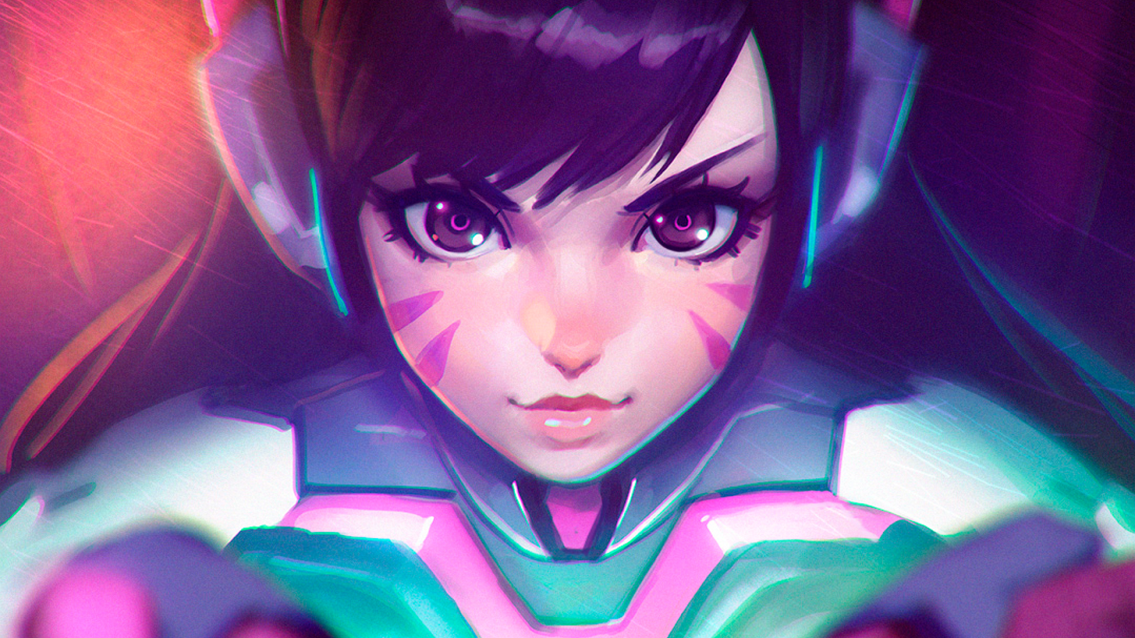 computerspil, anime, Overwatch, D Va Overwatch, skærmbillede, computer tapet, mangaka