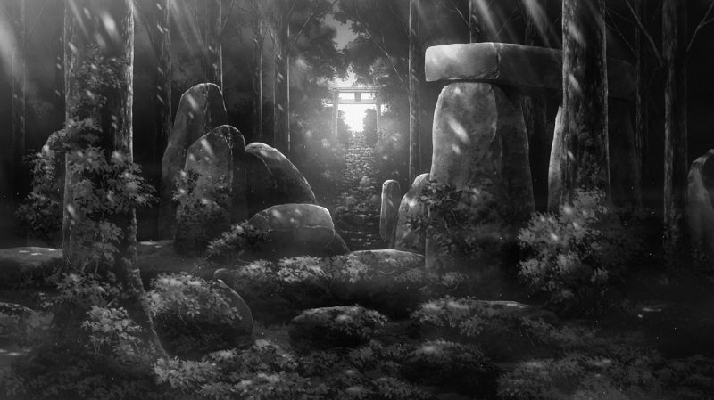 černobílý, fantasy umění, Skála, slunečnímu záření, les, Příroda černobílý, fantasy umění, Skála, slunečnímu záření, les, Příroda
