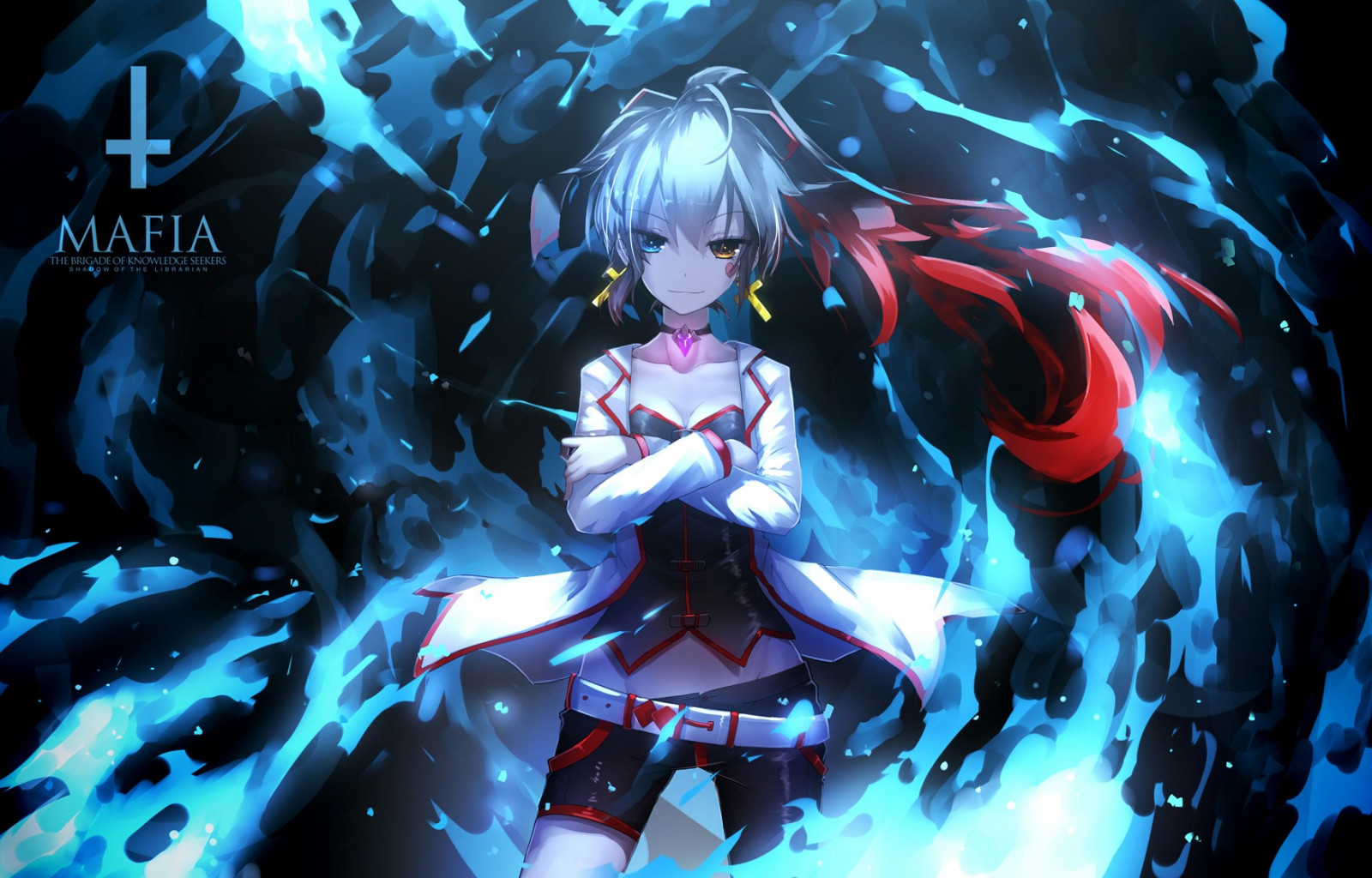 ilustrace, anime, anime dívky, heterochromia, Původní znaky, Pixiv Fantasia, Snímek obrazovky, mecha, počítač tapeta, fiktivní postava, komiks