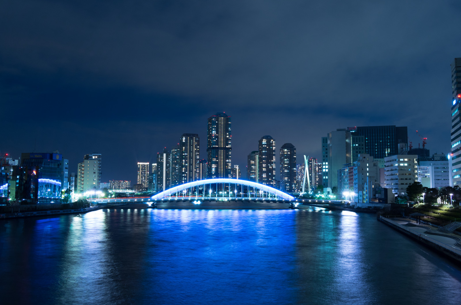 Japan, Stadt, Stadtbild, Nacht-, die Architektur, Betrachtung, Skyline, Wolkenkratzer, Abend, Brücke, Horizont, Dämmerung, Leica, Metropole, Tokio, Jp, Innenstadt, Beleuchtet, Erleuchtung, T, Wahrzeichen, Leicat, Summicront235, Summicron, T235, Eitaibashi, Stadtgebiet, Metropolregion, menschliche Siedlung, geographische Eigenschaft, Turmblock