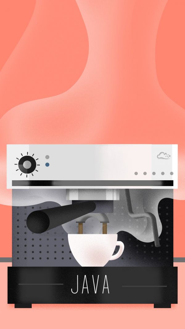 portrait display,coffee,Java,brand,digitalocean,advertising
