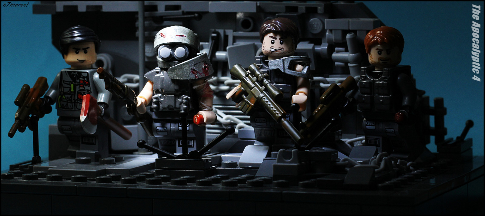 pistole, robot, apokalyptický, nohy, Blesk, LEGO, svítilna, Šedá, Kánon, rez, vlasy, zbraně, Hračka, říjen, brokovnice, M16, hlava, Zvyk, díly, M110, 2012, skořápka, tma, vedený, čtyři, eos, 60d, namalovaný, mecha, brickarms, akční figurka, žoldák, Apoc, ba, n7mereel, příkop, Mereel, přeživší, figbarf, greebles, Abr, Shotty, 161012, military organization