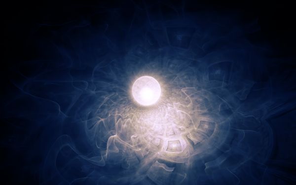 fractal flame,fractal,blue light,abstract