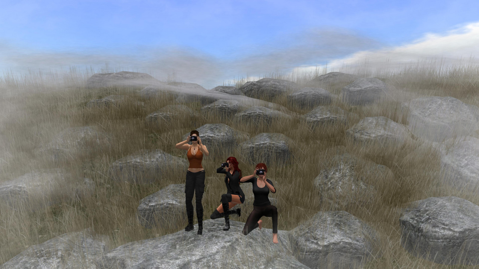 sportovní, 3D, CGI, Fotoaparát, klečící, počítač, svět, údolí, stojící, divočina, práce, chůze, Přátelé, mlhavý, rodina, Pokrok, Virtuální, hřbet, UMĚNÍ, scéna, mlhavý, hora, spolu, lodě, dobrodružství, travnatý, druhý život, fotografie, sLR, převzetí, grafika, geologie, atmosférický jev, alexandriabrangwin, stráň, ashleycarter, avagreen