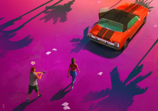 digital art,artwork,illustration,Ismail Inceoglu,fan art,grand theft auto vi