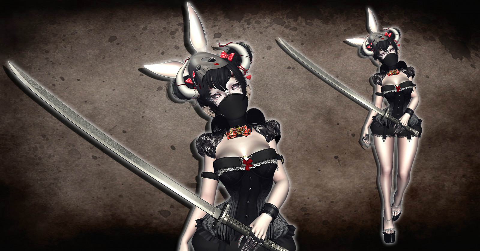 mørk, uhyggelig, rædsel, korset, gotisk, Valentine, sexet, goth, mørke, SL, andet liv, rustning, computer tapet, Action figur