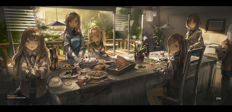 cabelo longo,Anime,Meninas anime,cabelo curto,Comida,Captura de tela