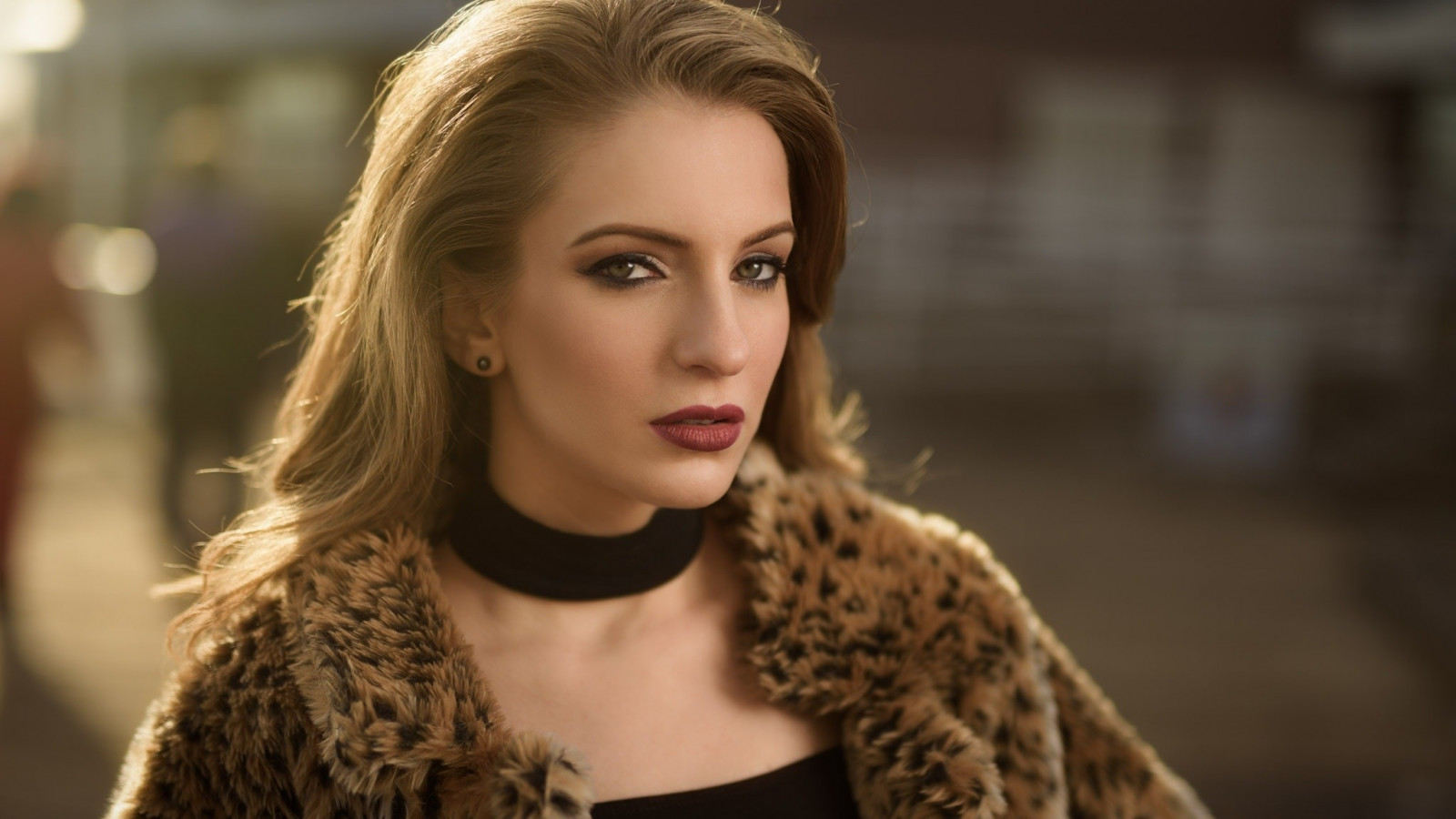 tvář, ženy, model, portrét, blondýnka, hloubka pole, dlouhé vlasy, obojek, zpěvák, móda, vlasy, srst, kůže, supermodelka, dívka, krása, oko, dáma, blond, účes, portrétní fotografie, focení, hnědé vlasy, kožešinové oděvy