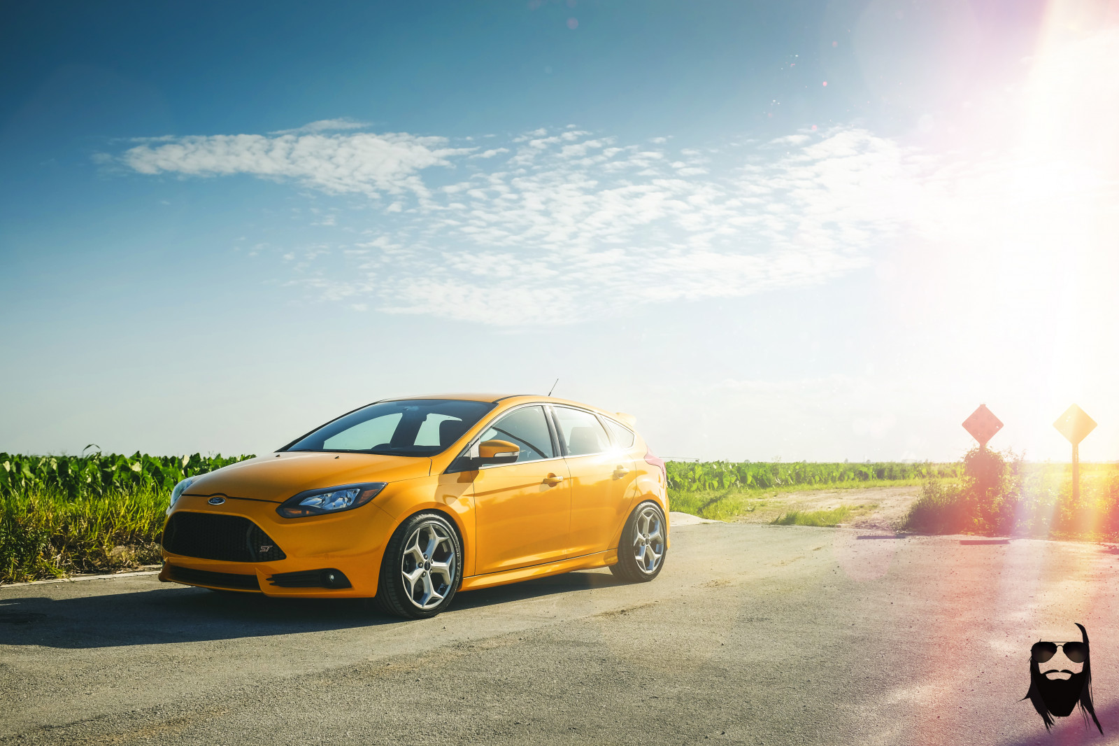 Sun Color Car Wallpaper : sky, yellow, blue, tangerine, Sun, sports car, tuning ...