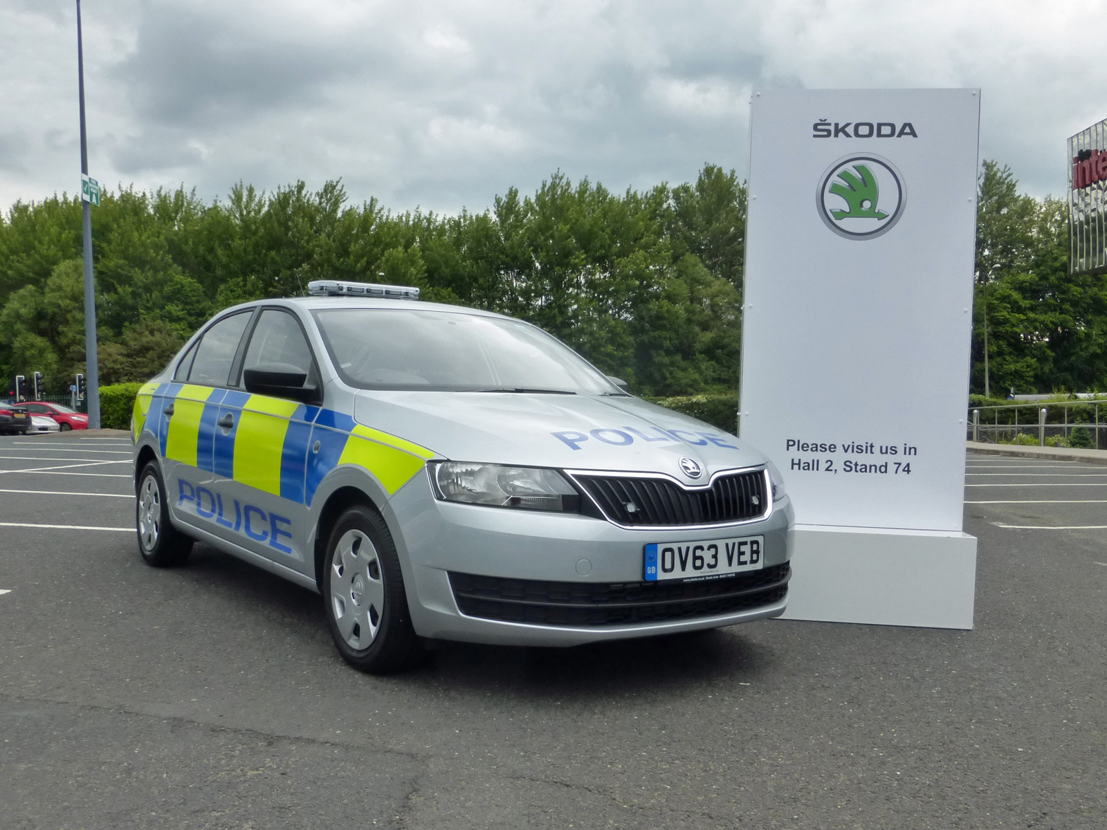 policie, auto, vozidlo, modrý, červen, jantar, řidičský, Flotila, limuzína, Skoda, 2014, světlo, národní, konference, show, pozemní vozidla, automobilový exteriér, automobil make, policejní auto, rodinný vůz, kompaktní vůz, státní poznávací značka, Telford, sdružení, manažeři, napfm, demonstrátor, ov63veb