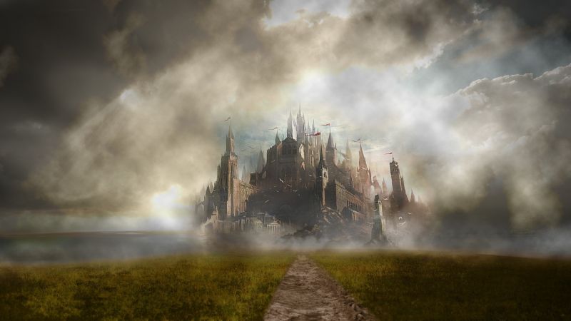 slunečnímu záření, digitální umění, fantasy umění, odraz, nebe, ráno slunečnímu záření, digitální umění, fantasy umění, odraz, nebe, ráno
