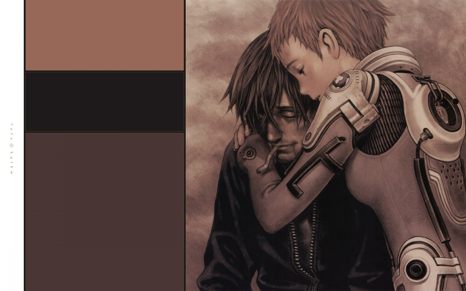 výkres, ilustrace, anime, kreslená pohádka, Původní znaky, Murata Rozsah, Modrá ponorka No 6, skica, interakce