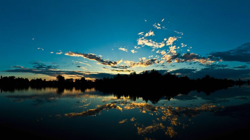 slunečnímu záření, krajina, západ slunce, noc, jezero, Příroda slunečnímu záření, krajina, západ slunce, noc, jezero, Příroda