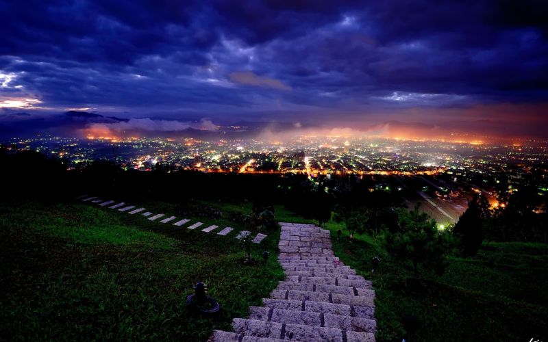 sunlight, lights, sunset, city, cityscape, night sunlight, lights, sunset, city, cityscape, night