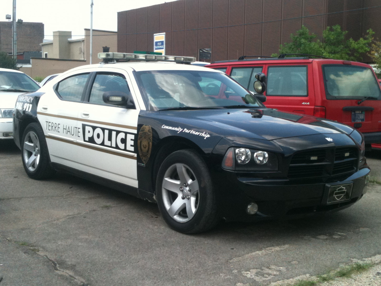 Metro, Polizei, Indiana, Ausweichen, Ladegerät, Dodge Charger, Terrehaute, Thpd