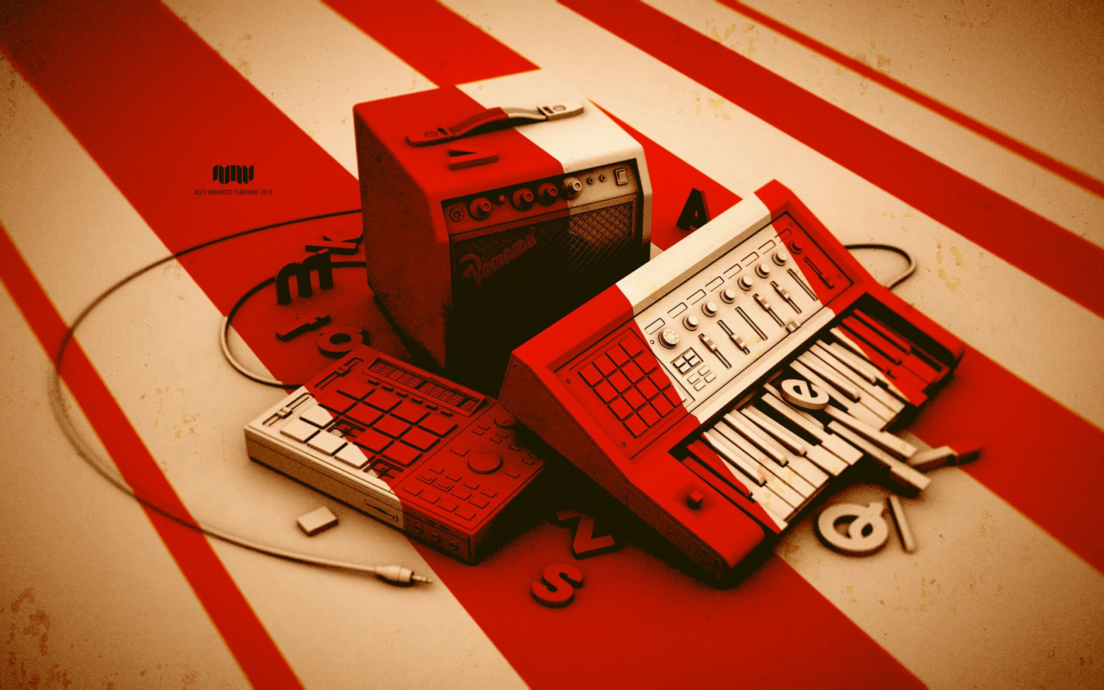 ilustrace, Červené, grafický design, plakát, značka, synthpop, UMĚNÍ, barva, tvar, design, reklamní, číslo, 1920x1200 px, font