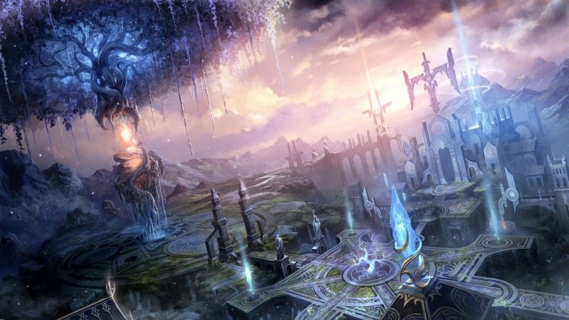 1920x1080 px, ART, fantaisie, villes, paysages, la magie