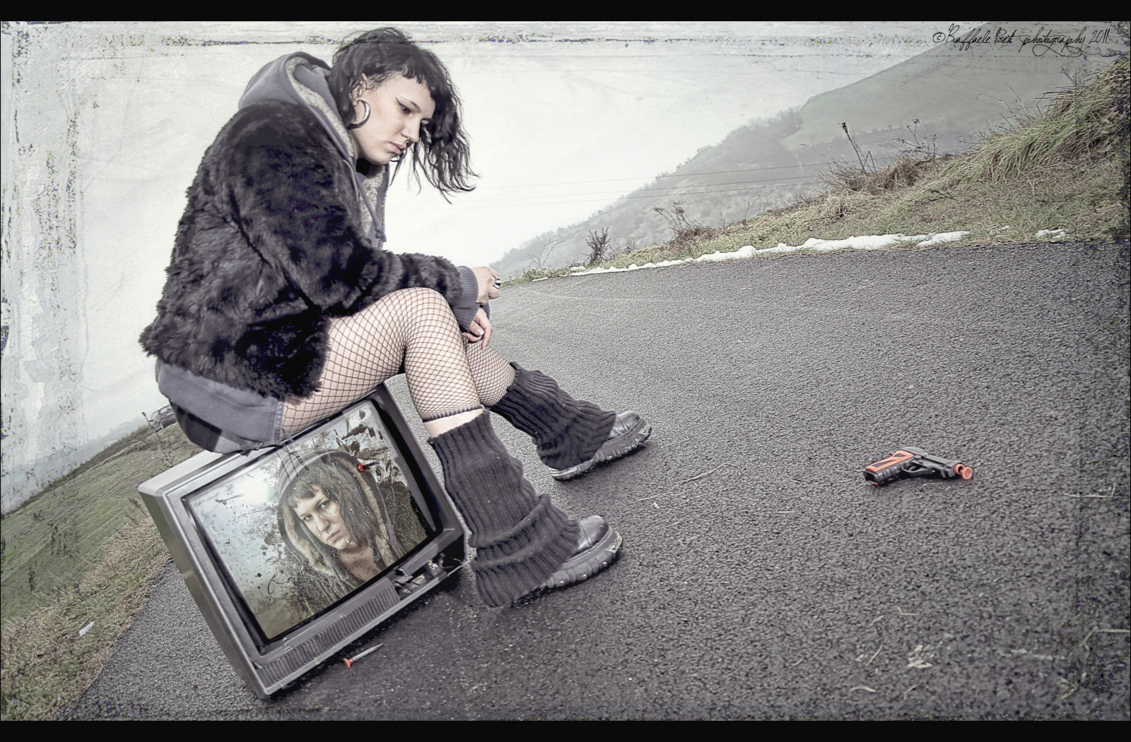 silnice, ulice, textura, televize, televize, Nikon, strada, pistole, sledování, kopce, Vidění, zbraně, Kia, Ananda, HDR, pistola, Lele, Colline, Televize, d90, pistole, Photomatix, ventose, raffaelepreti