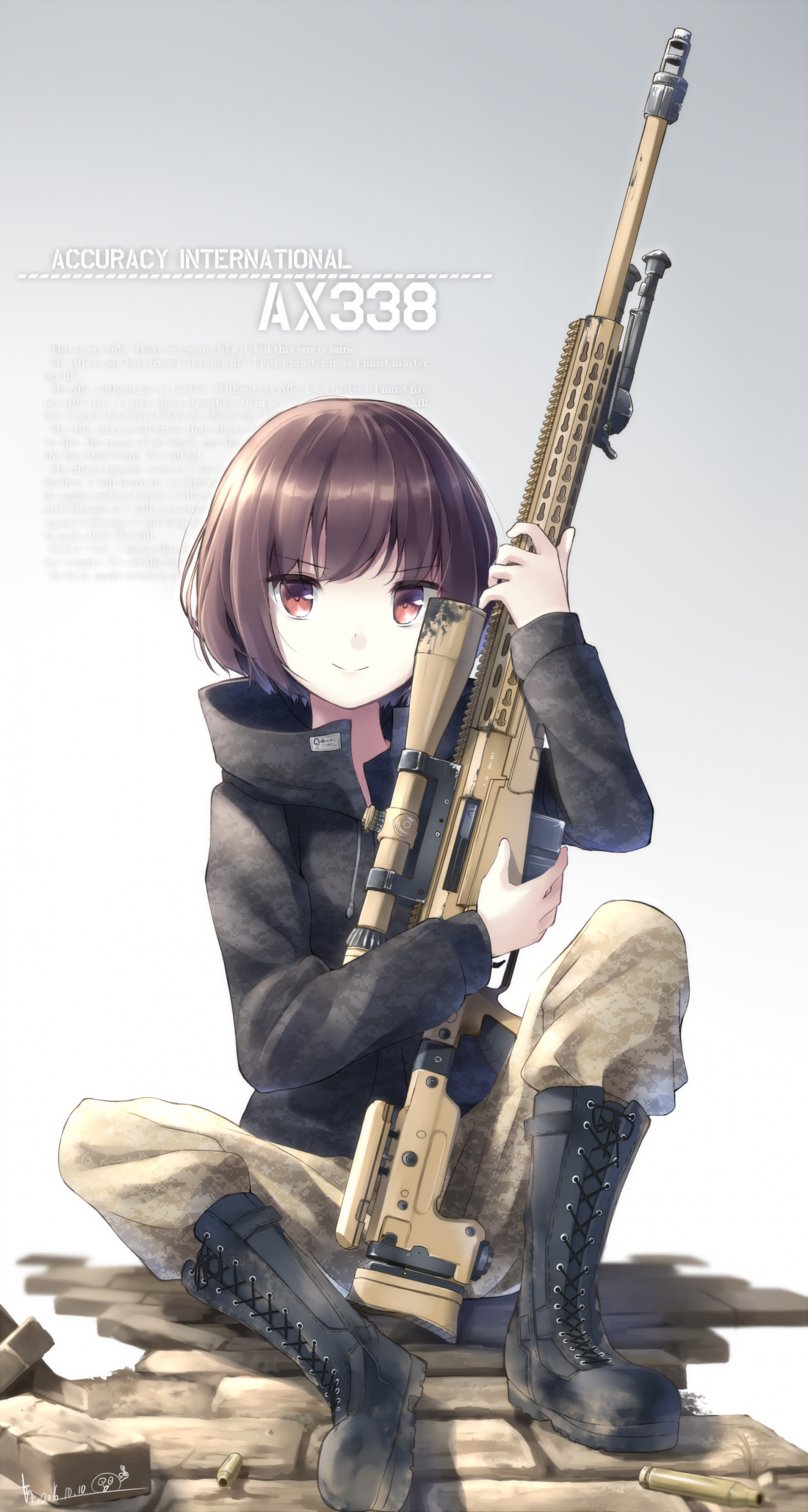 Fondos De Pantalla Ilustracion Pistola Anime Chicas Anime Cabello Corto Morena Arma Soldado Ojos Rojos Rifle De Francotirador Persona Ropa 1892x3540 Maskarido 19950 Fondos De Pantalla Wallhere Anime sniper wallpaper (62+ images). fondos de pantalla ilustracion