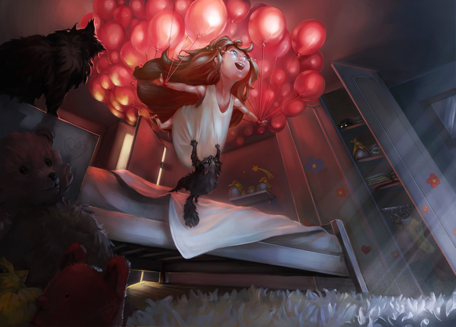 cica, fantasy art, anime, piros, képregény, screenshot, kitalált karakter, kitalálás