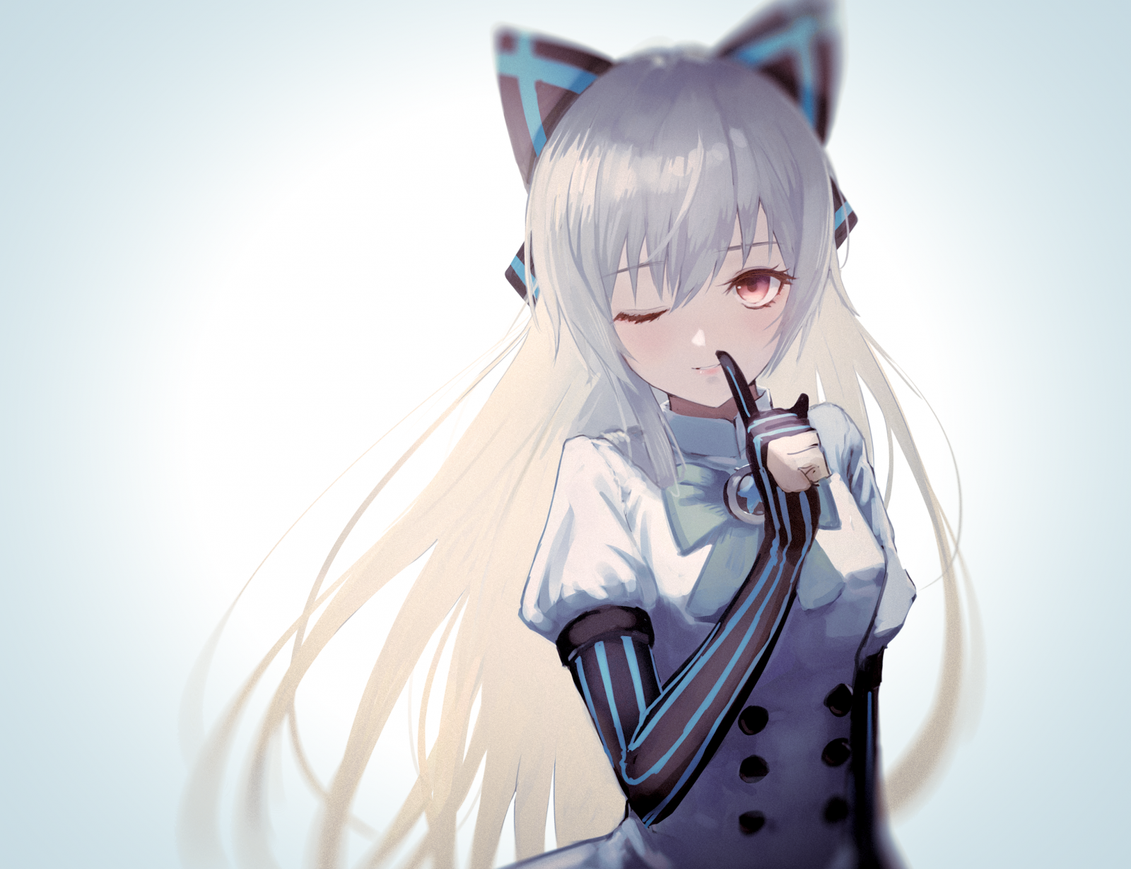 อะนิเมะ, สาวอะนิเมะ, พื้นหลังที่เรียบง่าย, หญิงแถวหน้า, Dollflo