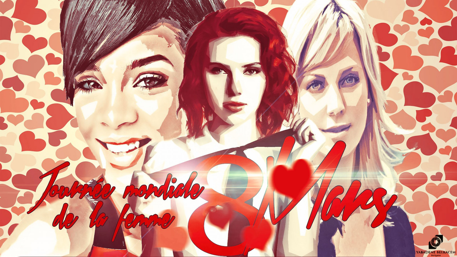 ilustrace, Photoshop, ženy, anime, kreslená pohádka, Scarlett Johanssonová, plakát, Rihanna, den matek, reklamní, kryt alba, fotomontáž