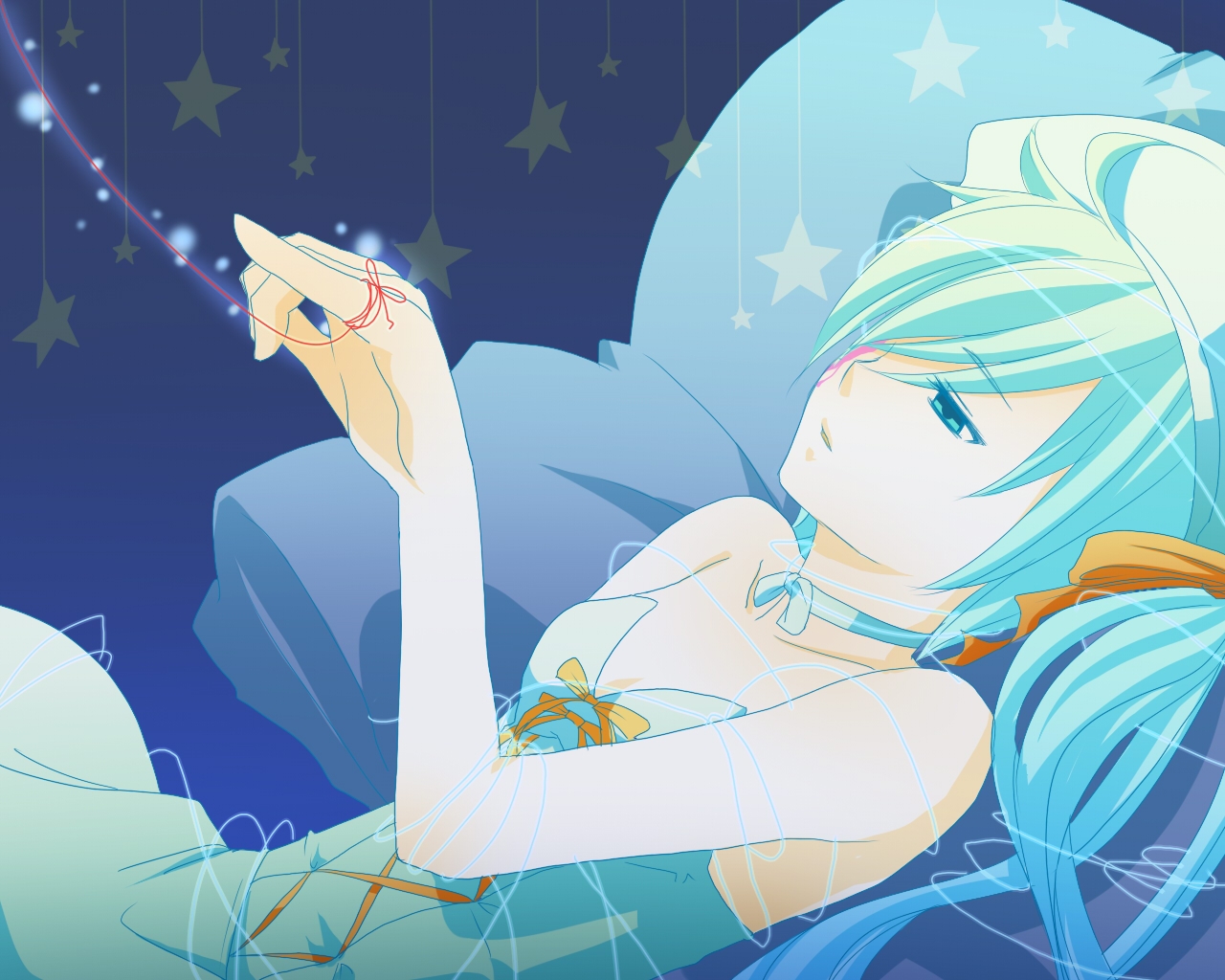 ilustrace, anime, uklidnit, kreslená pohádka, Vocaloid, Hatsune Miku, ofina, vlákno, dívka, prst, skica, mangaka