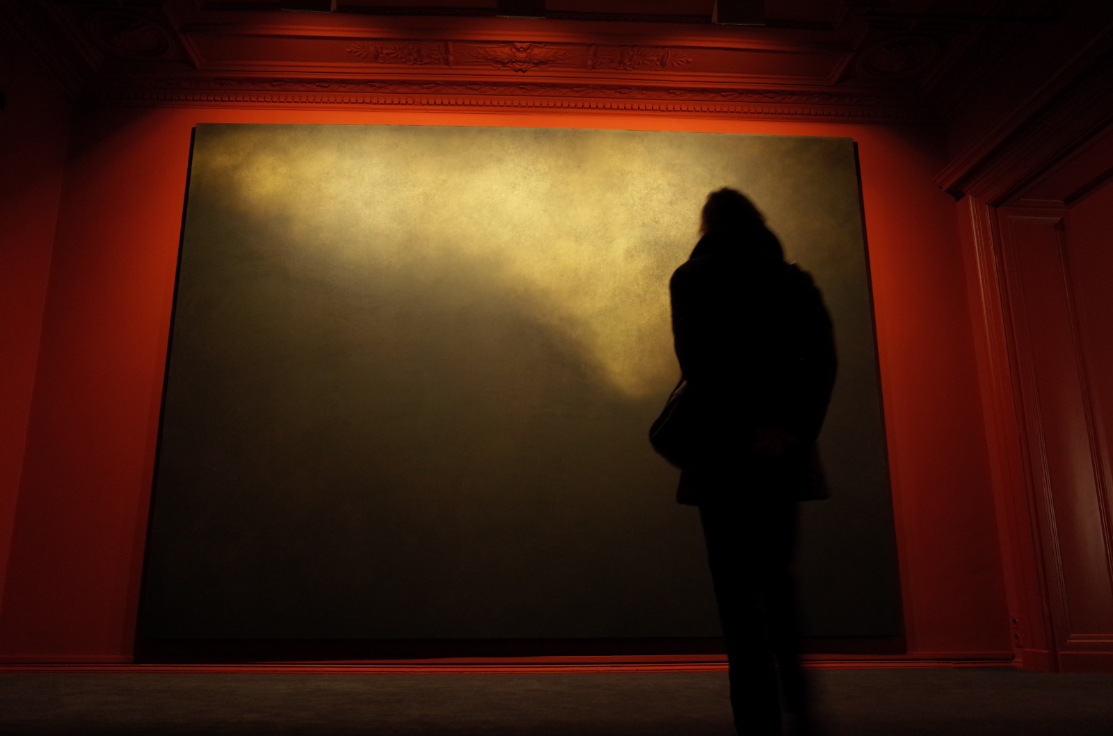 temný, noc, Červené, stín, silueta, Berlín, UMĚNÍ, světlo, barva, mitte, tvar, tma, ricohgr, kunst, Dunkel, museumofsilence, museumderstille