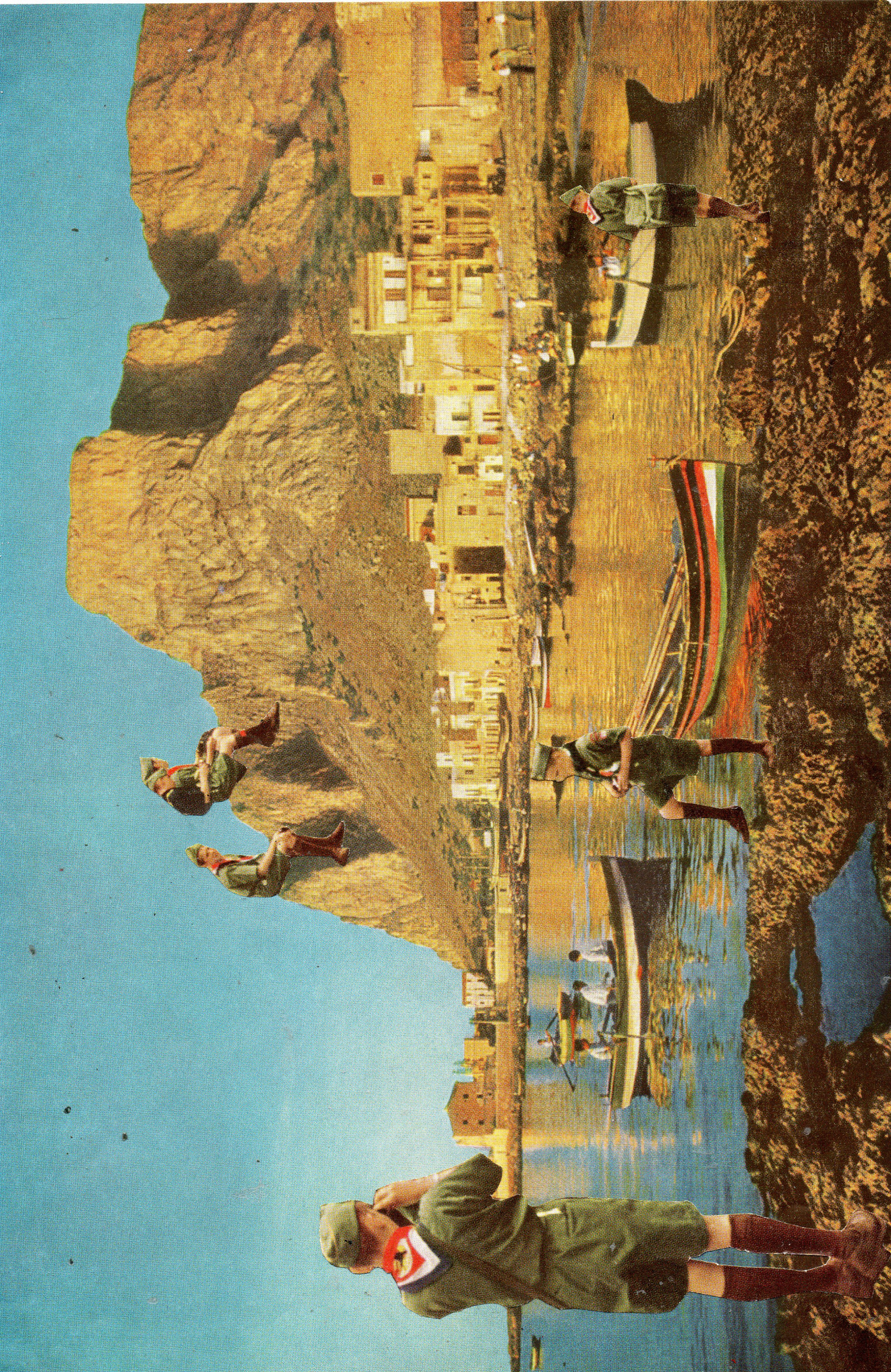 výkres, ilustrace, hory, ptactvo, květiny, Příroda, koláž, dřevo, vzor, papír, vinobraní, nůžky, lepidlo, UMĚNÍ, barva, výtvarné umění, smíšená média, dávná historie, vyjmout a vložit, collageart, kingstonuniversity, bengiles, bengilesart