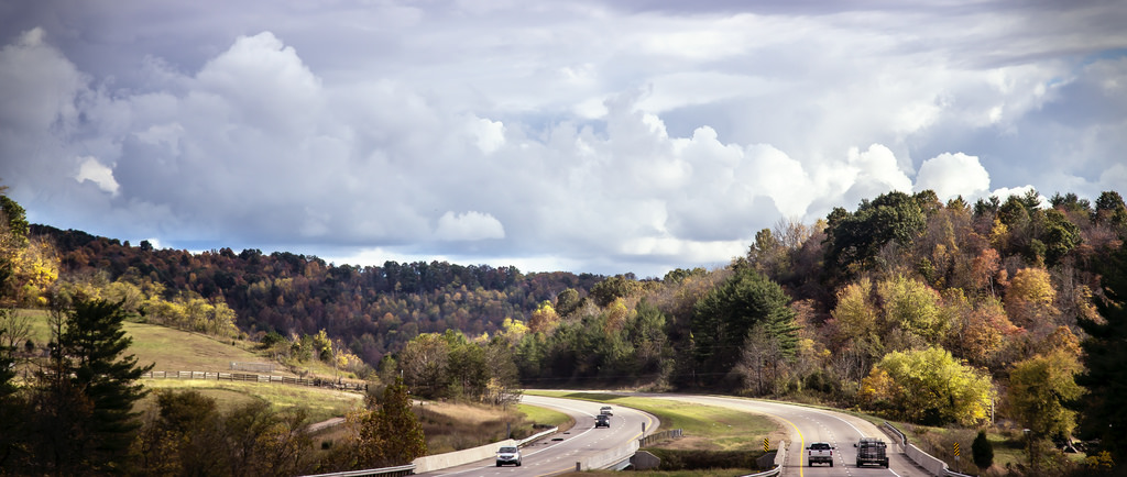 podzim, hory, podzim, Dálnice, Dálnice, mezistátní, klikatá cesta, Rozdělené dálnice, mikekline, michaelkline, notkalvin, notkalvinphotography
