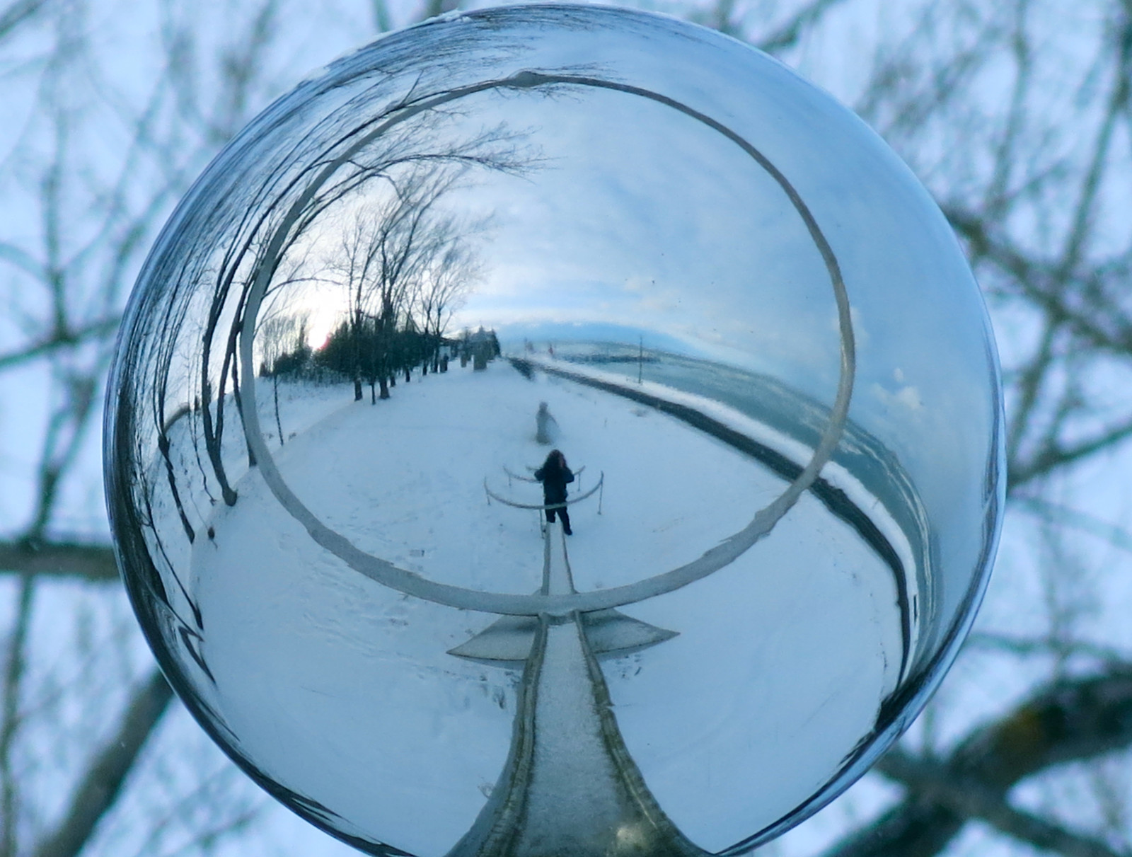 zima, sníh, Kanada, Studený, odraz, UMĚNÍ, Příroda, Kánon, Quebec, hiver, reflet, neige, froid, selfie, zamíchat n e, G15