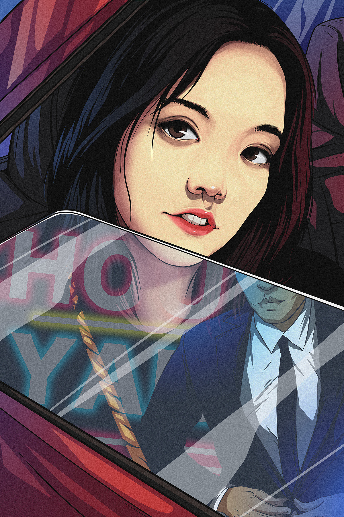 Wallpaper eyelash, ART, cool, black hair, Material property, painting