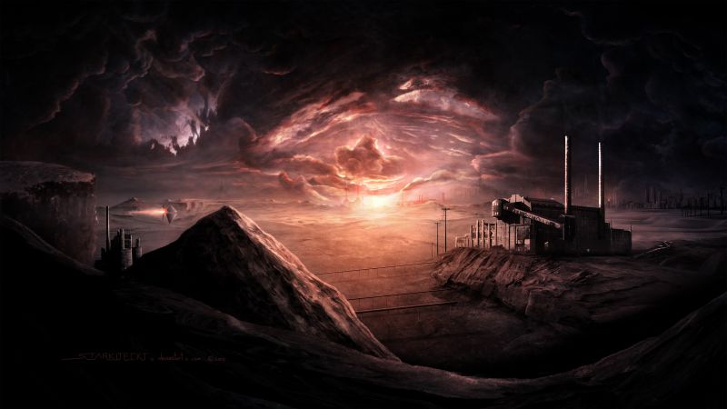 fantasy umění, noc, umělecká díla, atmosféra, futuristický, měsíční svit fantasy umění, noc, umělecká díla, atmosféra, futuristický, měsíční svit