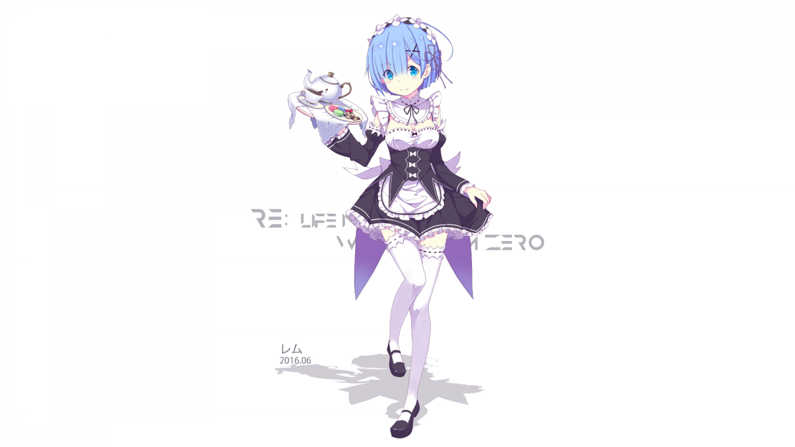 Wallpaper illustration, anime girls, cartoon, Re Zero Kara Hajimeru