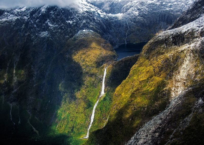 landschap, waterval, natuur, klif, fjord, bergpas landschap, waterval, natuur, klif, fjord, bergpas