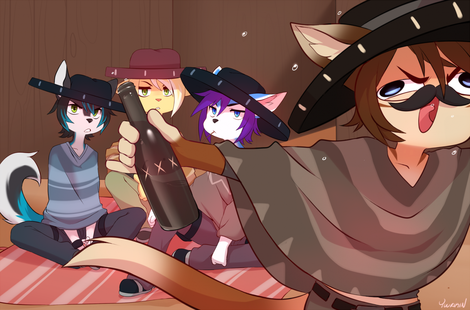 ภาพประกอบ, อะนิเมะ, การ์ตูน, ขนยาว, Anthro, การ์ตูน, คน, เมา, ภาพหน้าจอ, มังงะ, วิชาชีพ