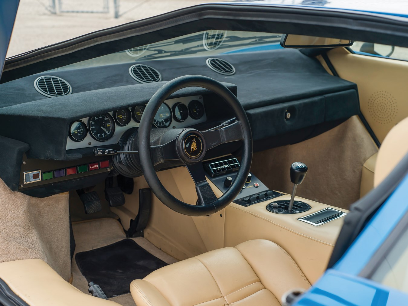 Lamborghini Grafschaft, Klassisches Auto, Blaue Autos