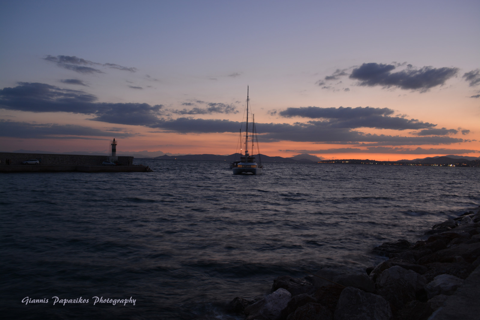 Wallpaper ship, boat, sunset, sea, night, water, sky, sunrise, calm